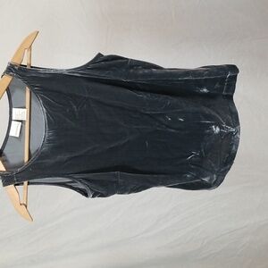 Faux velvet grey tank top